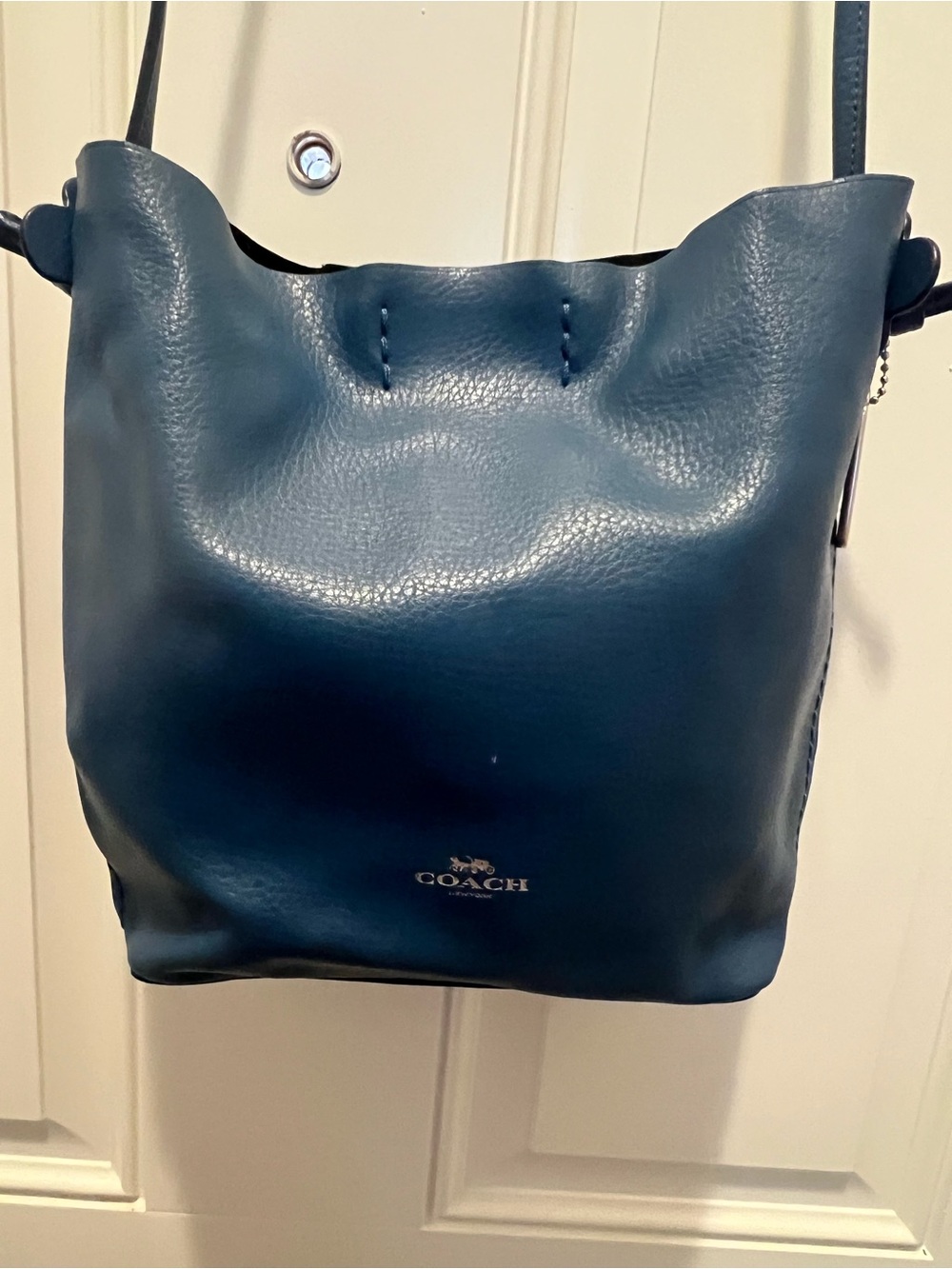 Coach Teal Leather Bucket Shoulder Bag